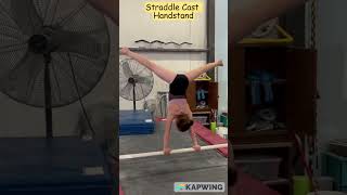 Epic Straddle Cast Handstand on Trampoline! Watch this Girl's Incredible Strength and Balance!