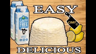 Homemade LACTOSE FREE Ricotta and Cream Cheese NO RENNET