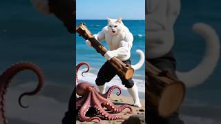 Download Lagu Cute Kitten kidnapped by Octopus| Father cat saved him#shorts #cats #bilibili MP3