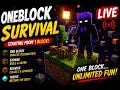 🔴 Minecraft OneBlock LIVE! From 1 Block to a Massive World 🌍