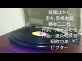 祇園ばやし 市丸 曽根史郎 藤本二三代 SP盤。
