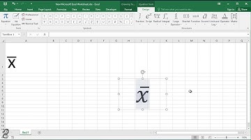 How to write X-bar in Excel