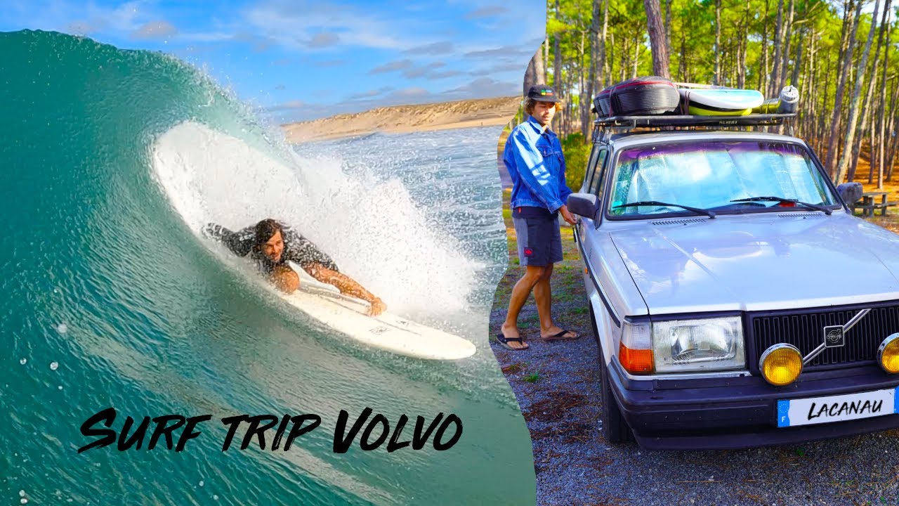 SURF TRIP LACANAU en VOLVO 240 GLT Ep1