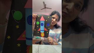 Diy Rocket with paper 🚀 #shorts #youtubeshorts #diy #papercraft #craft #kidsvideo #kidsfun #kids