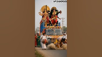माँ Kali Angry chased Mahishasura away #durgapuja #demon #maadurga #navratri
