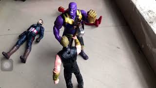 Thanos vs iron man , captain America and Thor