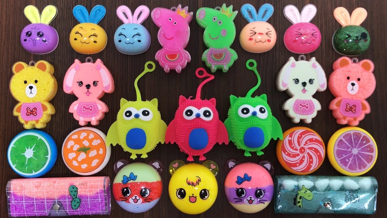 MIXING STORE BOUGHT SLIME INTO ANIMALS ADORABLE HOMEMADE SLIME || MOST RELAXING SLIME VIDEOS