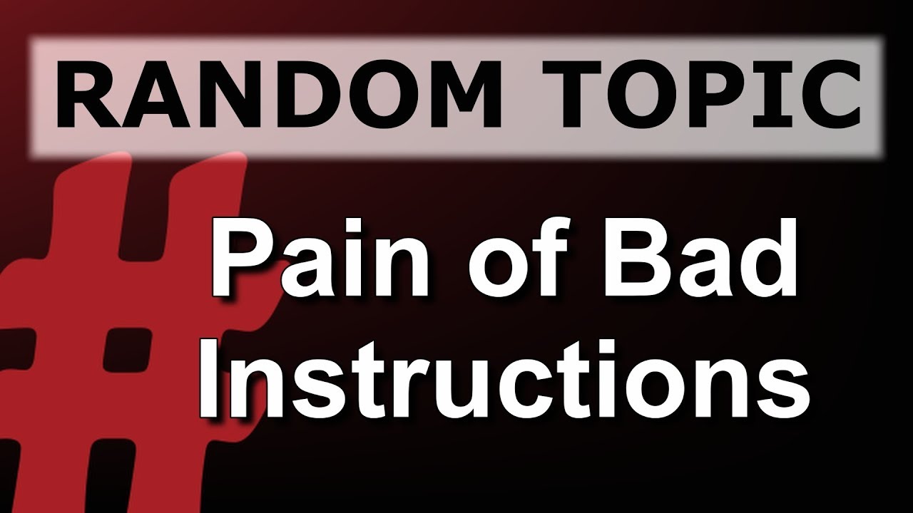 Bad instructions in litigation support. // 05 Random Topic