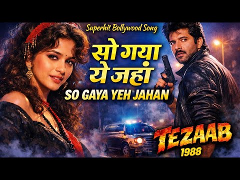 #So_Gaya_Yeh_Jahan (4K) | Tezaab 1988 | Madhuri Dixit | 90s Evergreen Hit ❤️**