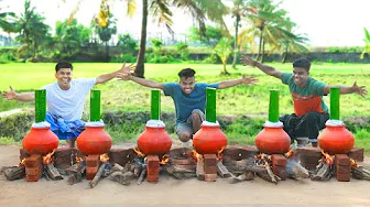 BAMBOO BIRYANI | Chicken Biryani Cooking In Bamboo | Steam Cake Bamboo Biryani
