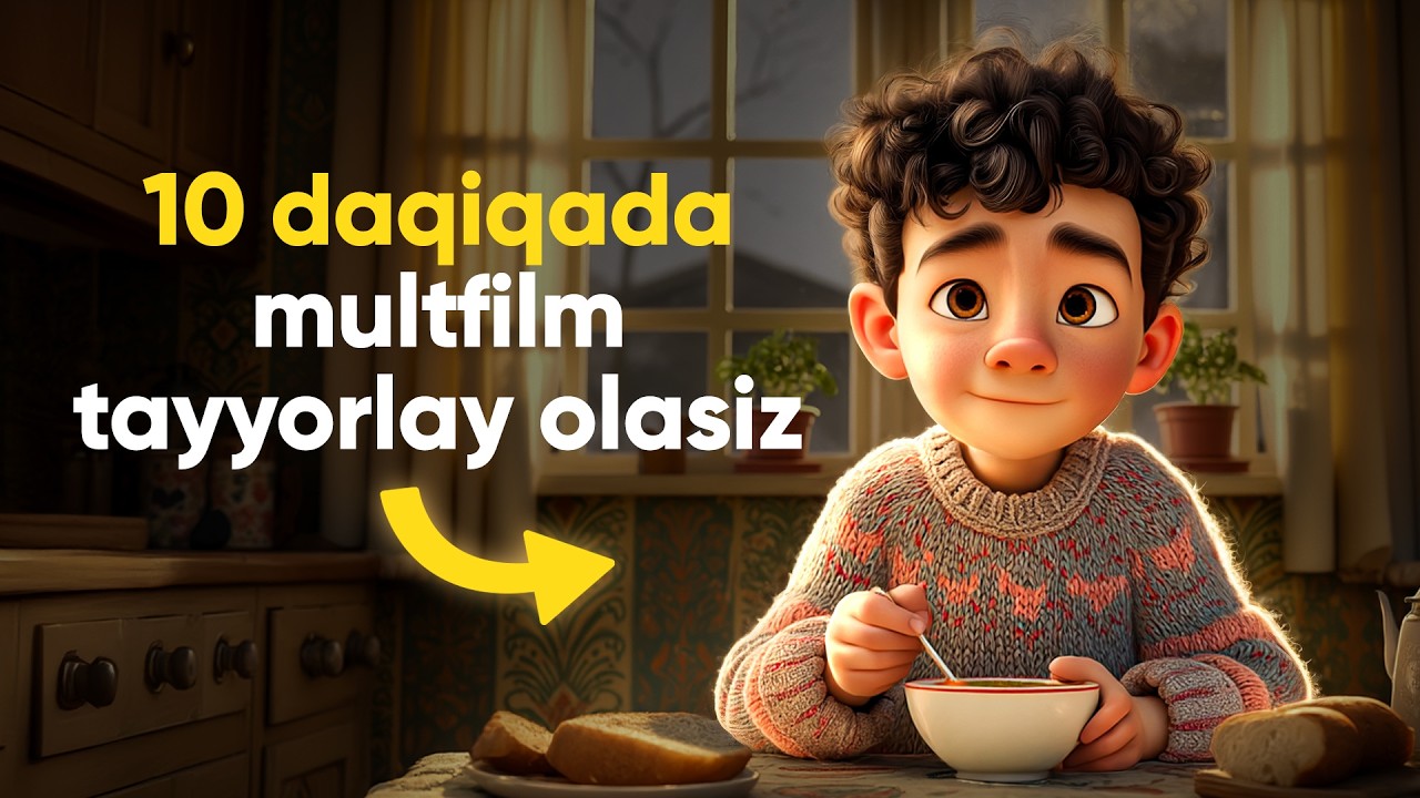 Sun’iy intellekt bilan multfilm tayyorlashni o‘rganasiz (oson)