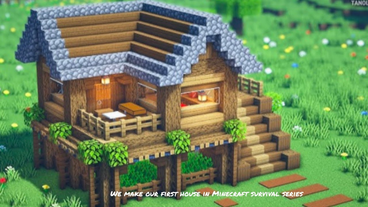 We created our first house in Minecraft survival series - YouTube