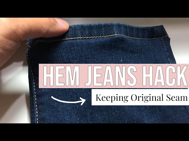 How to Hem Jeans (While Keeping the Original Hem) - TheMamasGirls