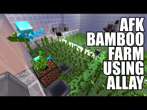 AFK BAMBOO FARM Using ALLAY - Minecraft Java 1.19++