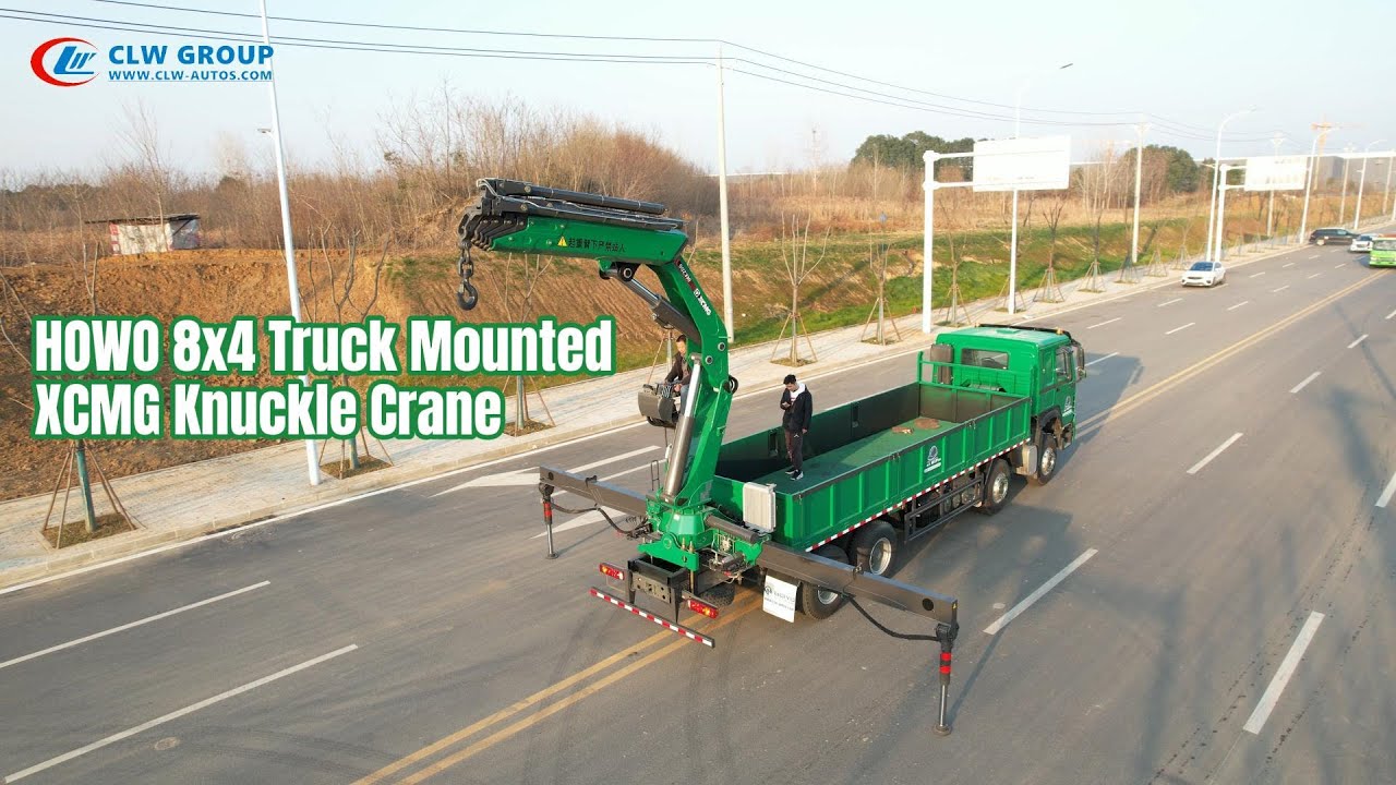 Sinotruk HOWO 8x4 35 Tons 40 Tons Cargo Lorry Truck Mounted XCMG 16Tons Folding Knuckle Crane