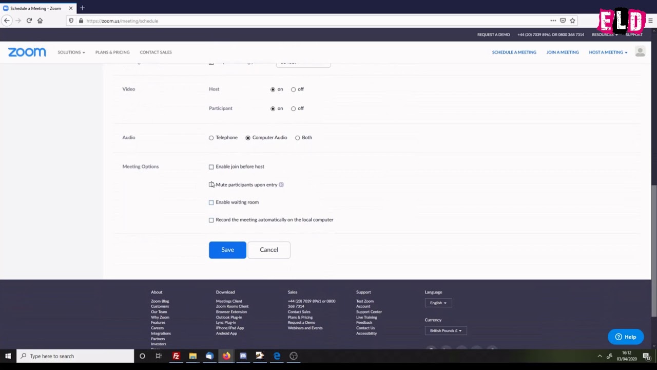 How to setup and use zoom video conferencing - ELD Tutorial