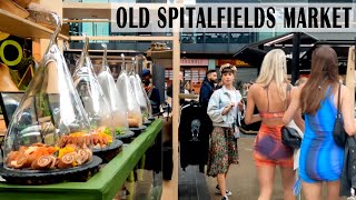 London Walking Tour | Old Spitalfields Market, London - August 2021 [4K]