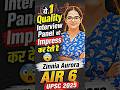 ये 1 Quality Interview Panel को Impress कर देती है 😳 | Zinnia Aurora | #shorts #upscinterview #ias