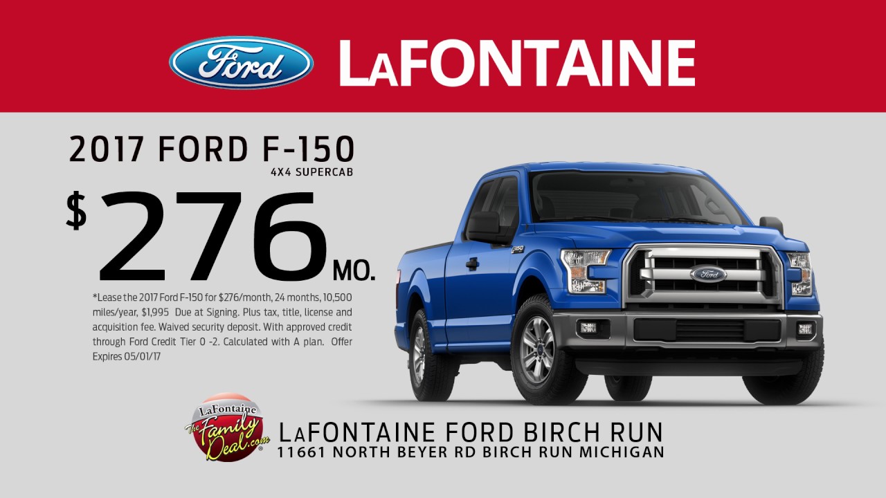 Lafontaine Automotive F 150 Lease Deal Fusion April 2017