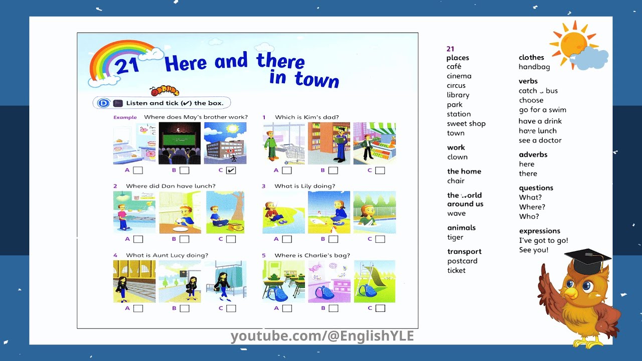 cá cược 11bet Fun for Movers 4th Edition | Here and there in town | 21D - Page 47