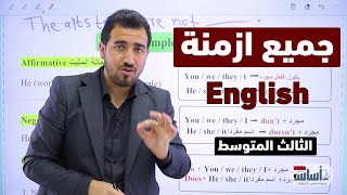 جميع ازمنة اللغة الانكليزية | الصف الثالث المتوسط | النوفلي