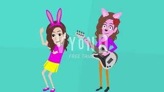 Me & My Friends Dancing In Different Backgrounds In Vyond. Updated Again