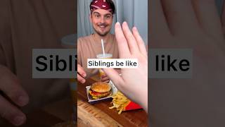 How to help your sibling with BURGER and FRIES, properly?😁❤️🍔🍟| CHEFKOUDY