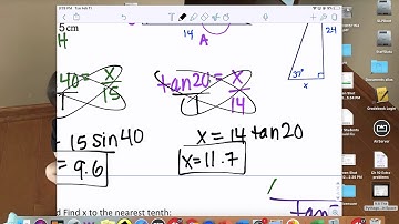 9.9 Trig Ratios and Solving for Sides