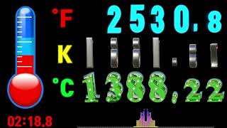 0°C ~ 6,000°C Temperature ( Celsius ,Fahrenheit ,kelvin)  timer countup alarm