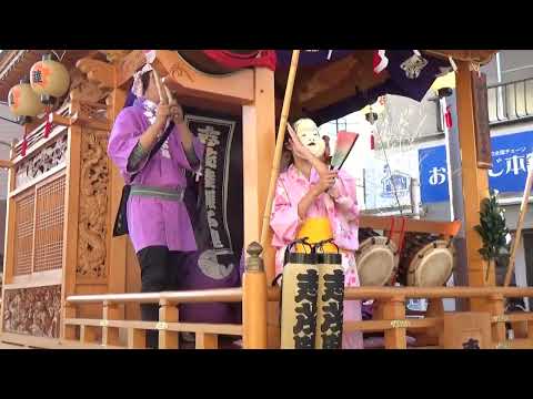 福生八雲神社例祭礼志茂二囃子連と中里囃子連(宵宮)   2023