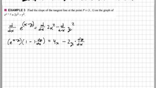 Implicit Differentiation example 3