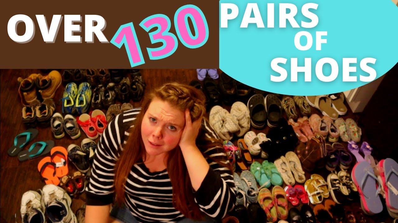 130+ shoes | EXTREME De-cluttering  of our shoe collection | This is out of control!!!