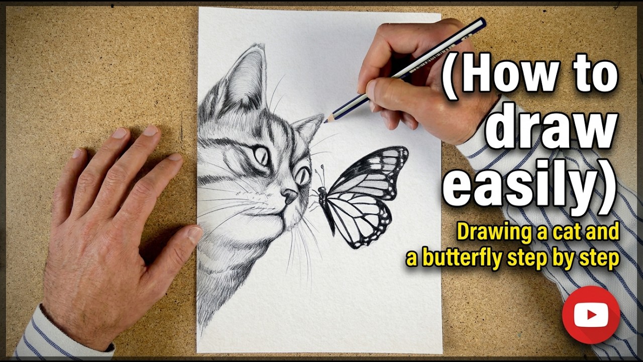 Tutoriel : Chat réaliste étape par étape ✏️✨| Apprenez à dessiner facilement !