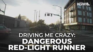 Dashcam video captures close call when driver runs red light