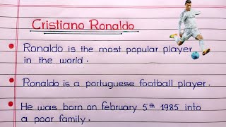 10/20 lines on Christian Ronaldo || Cristiano Ronaldo biography || Story/Profile of Ronaldo