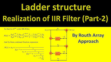Ladder Structure of IIR Filter | Ladder Structure realization of IIR Filter | IIR Filter