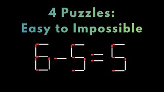 Can You Solve These Matchstick Puzzles? Easy to Impossible Levels!