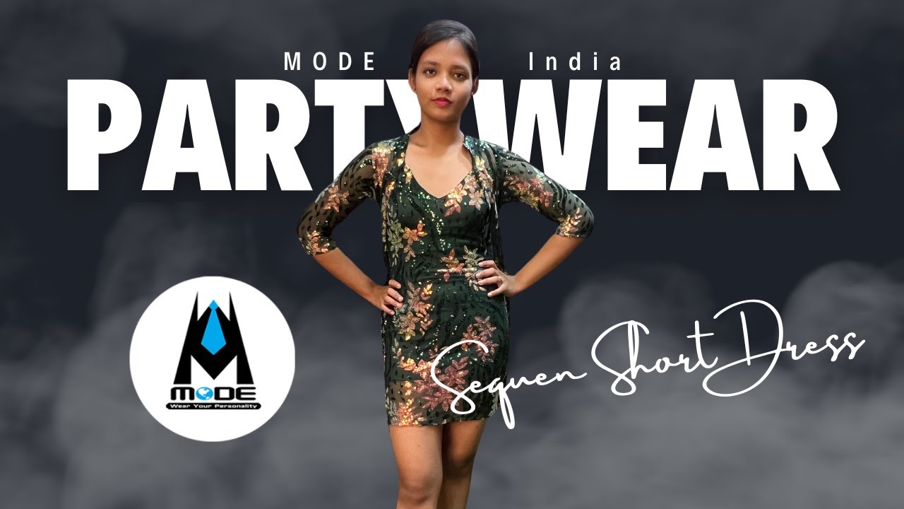 Sequin Short Dress By Mode India | Hot Fashion Must-Have!