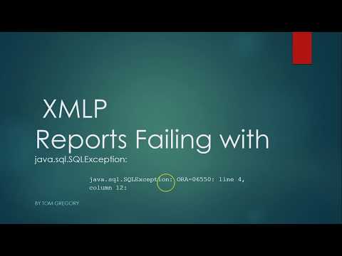 XML publisher report fails with ORA-06550: line 4, column 12: