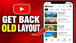 How to QUICKLY Get Back Old YouTube Layout (Android / iPhone)