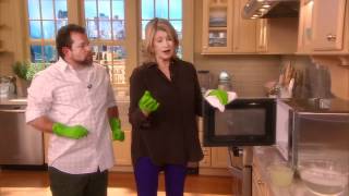 Martha and joey kola, stand-up artiste, demonstrate how to clean a
microwave, one of the essential how-tos in martha's "20 more things
everyone should know" ...