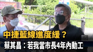 中捷藍線進度緩？ 蔡其昌：若我當市長4年內動工－民視新聞 