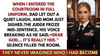 I Walked Into Court in Uniform — My Father Laughed, My Mother Sighed… Then the Judge Whispered...