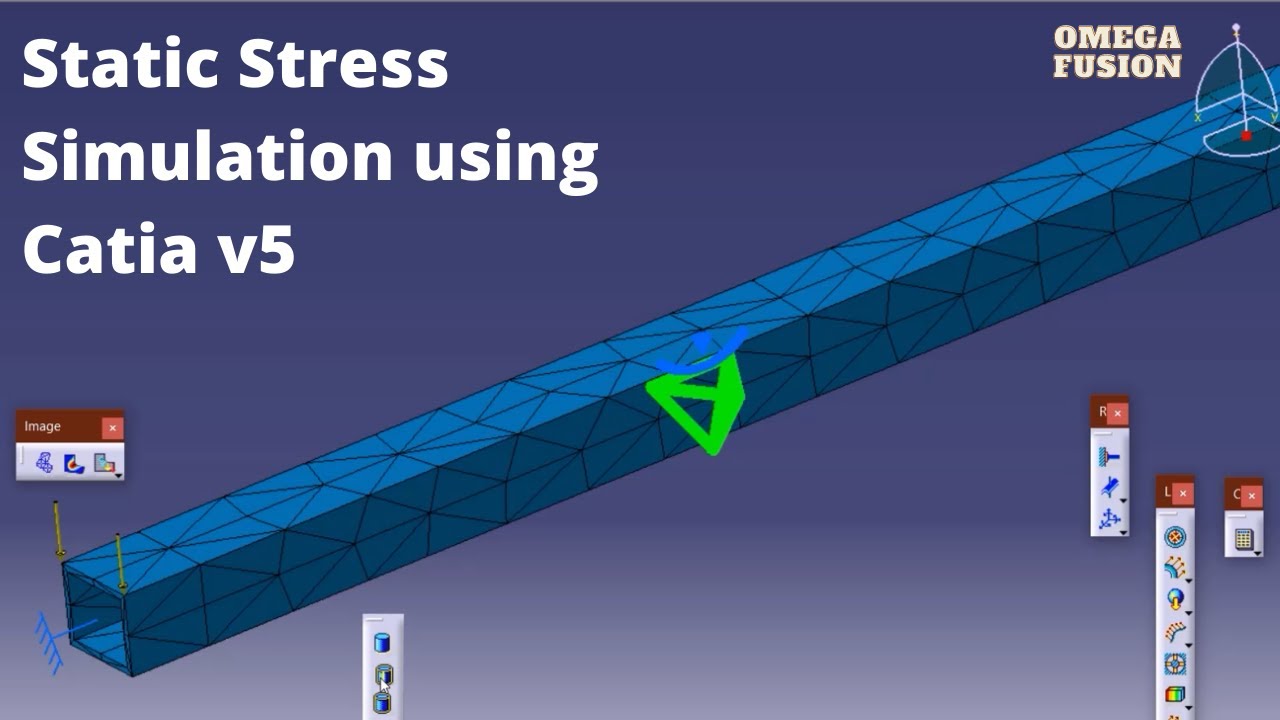 Perform Static Stress Simulation using Catia v5 - YouTube