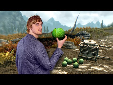 Kicking A Cabbage 14,052 Steps Across Skyrim (and In Real Life)