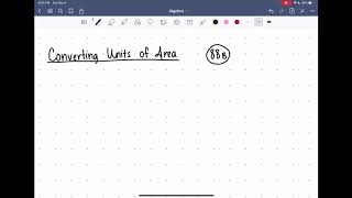 7th Grade - Converting Units of Area (Saxon Lesson 88B)