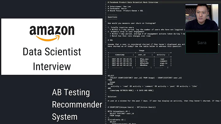 Amazon Data Scientist Mock Interview - AB Testing
