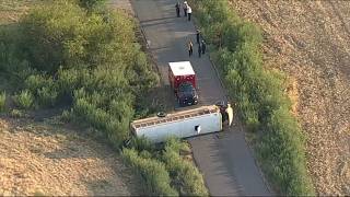 Sanger ISD teenager dies in rollover school bus crash