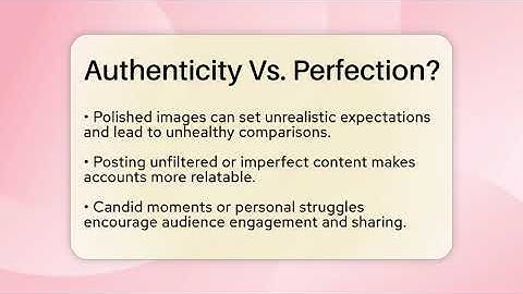 Authenticity Vs. Perfection? - Everyday-Networking