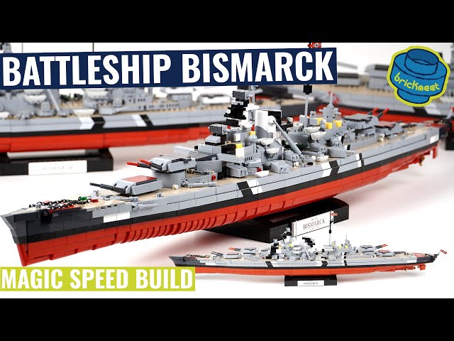 New Battleship Bismarck - More Details, More Prints, More Colors - COBI 4841 (Speed Build Review) class=